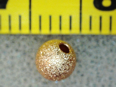 finding, bead 4mm, goldfilled